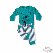 Load image into Gallery viewer, 2-Piece Long Sleeve Boys Turquoise Set