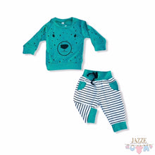 Load image into Gallery viewer, 2-Piece Long Sleeve Boys Turquoise Set
