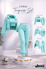 Load image into Gallery viewer, 3 piece cozy turquoise set
