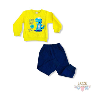 2-Piece Long Sleeve Boys Toddler Jumpsuit