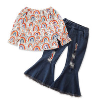 Load image into Gallery viewer, Toddler Girls Bell Bottom Flared 2pc. Set
