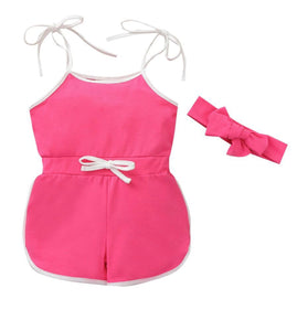 Sassy Pink Romper with Bow